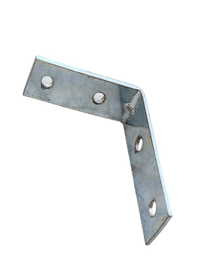 SAZIC L Shape Angle Bracket 50mm x 20mm Zinc Plated Metal Corner Brace for Furniture Support, Right Angle Joint Bracket for Chairs, Tables, Shelves, Wooden Frames & Cabinet Repair Mounting Plate - Image 3