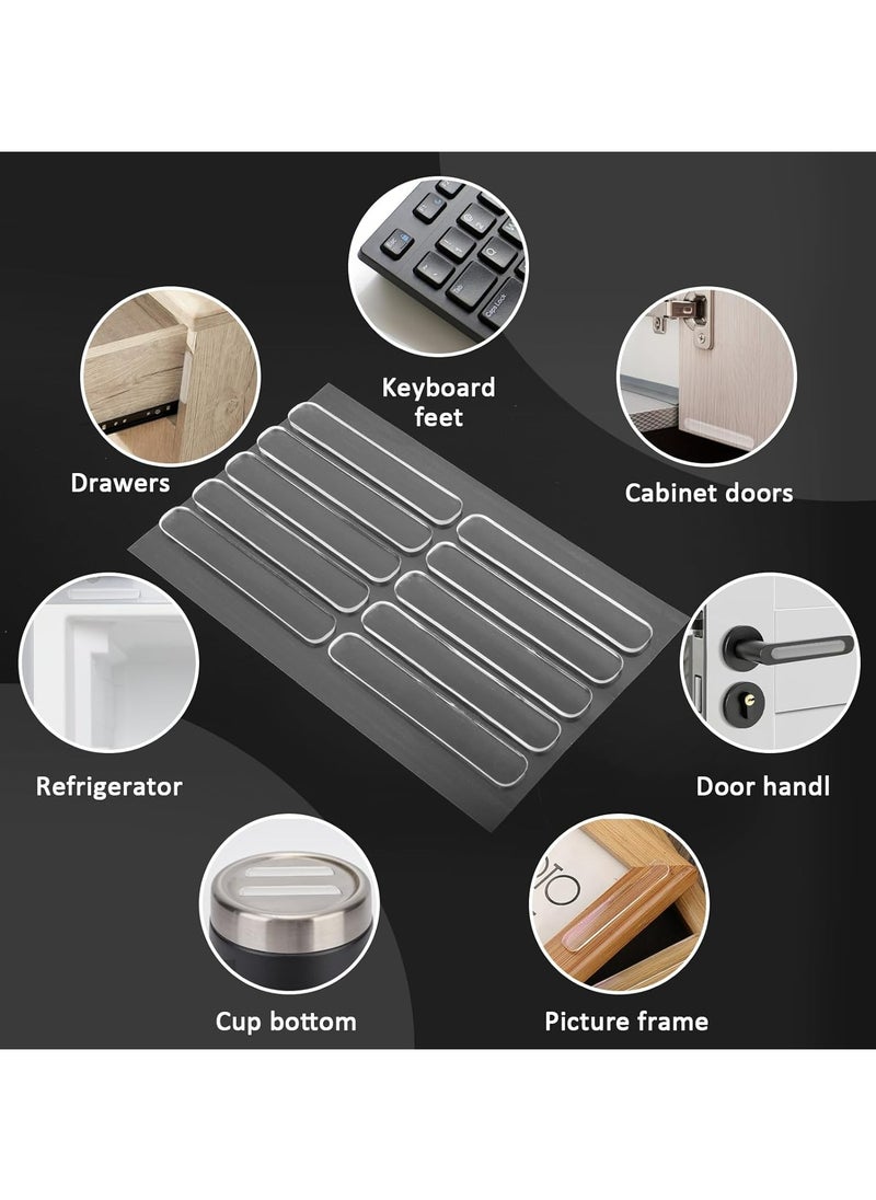 Oasisgalore - 60Pcs Clear Self-Adhesive Cabinet Bumper Pads for Sound Dampening and Furniture Protection - Image 1
