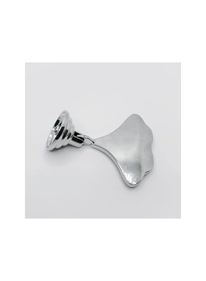 The Bros Knob Handles for Furniture, Silver Drop Pendant Pull Handle Fashion Ginkgo Leaf Shape Dresser Knobs for Kitchen Bathroom Cabinet Door Drawer (4 pcs) - Image 3