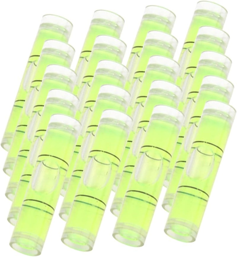 VALICLUD 100pcs High Hardness Bubble Level Vials Spirit Level Tool for Furniture Frames Tents Precision Levelling - Image 1