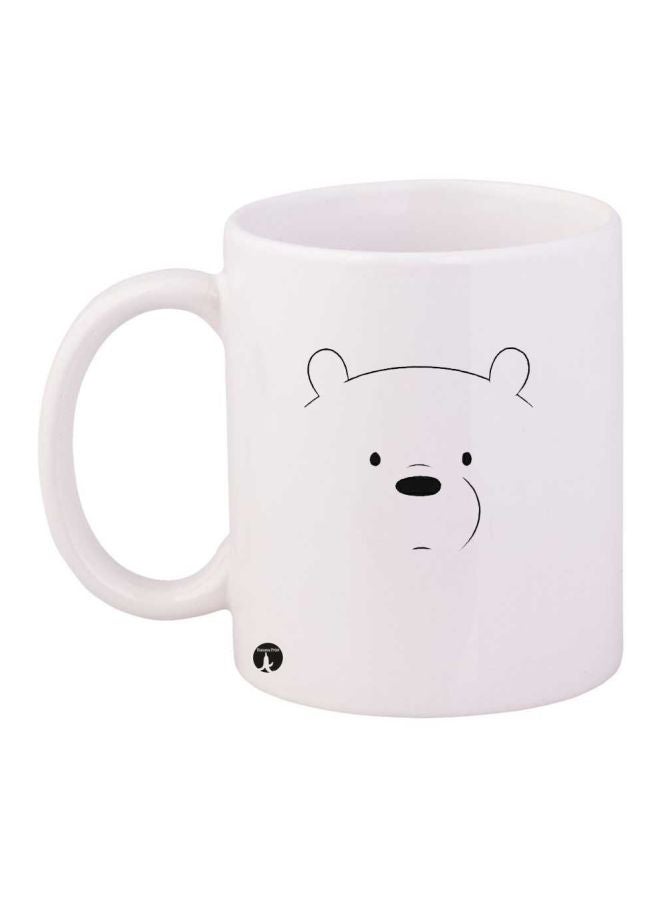 RYN كوب مطبوع من We Bare Bears أبيض/أسود 12 أونصة