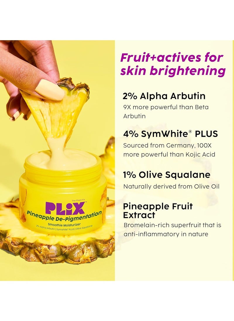 PLIX THE PLANT FIX - Pineapple De Pigmentation Regime with Pineapple Exfoliation Fruity Toner Pineapple Juicy Cleanser Pineapple Depigmentation Dewy Serum and Smoothie Moisturizer - Image 1