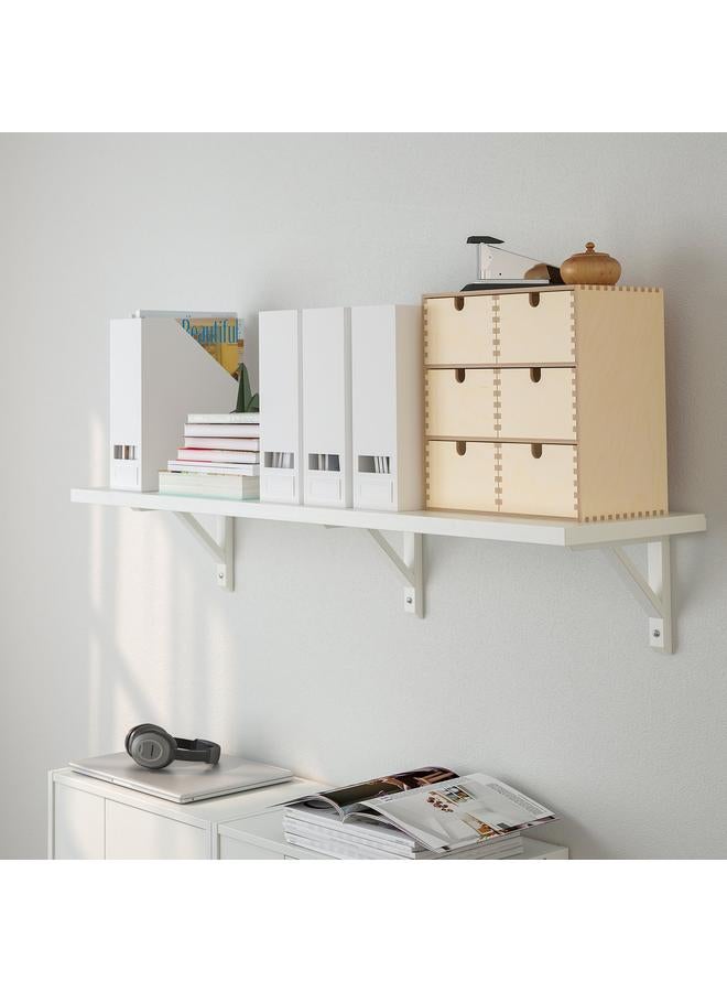 Green Tiger Wall Shelf, White Stained Aspen, 120X30 Cm - Image 2