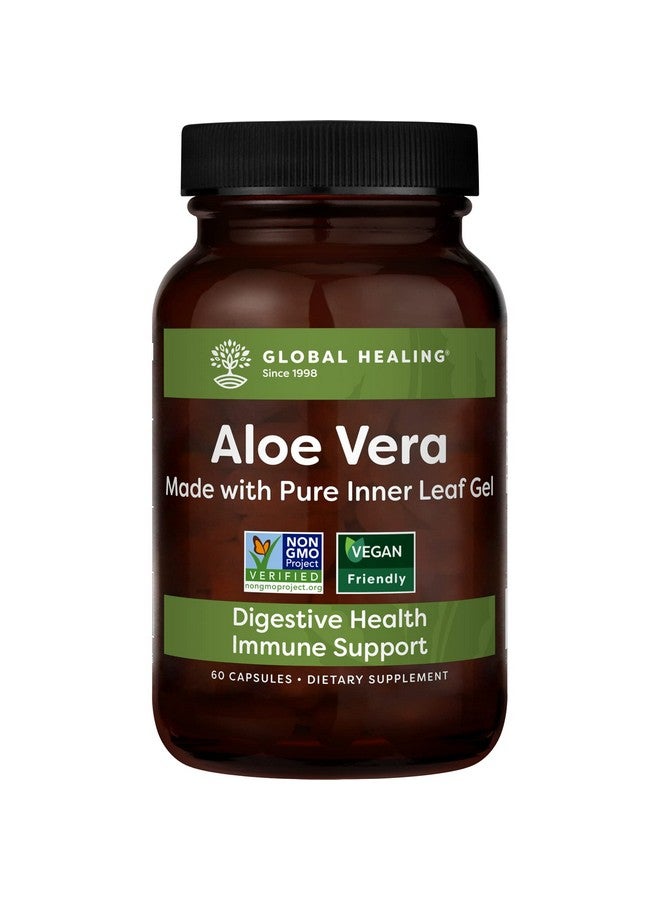 global healing center Global Healing Aloe Vera Bioactive Organic Leaf Supplement 200X Concentrate Formula With Highest Concentration Of Acemannan Aloinfree Gut Health  Immune Support 60 Capsules - Image 2