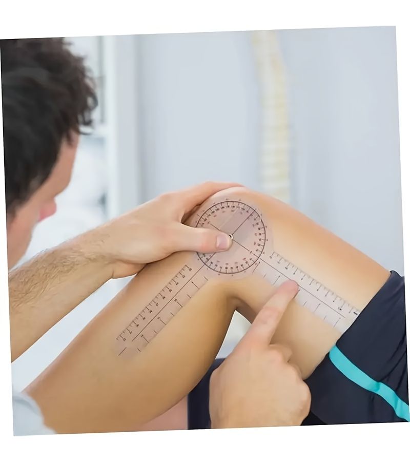 6 Pieces Joint Angle Measurement Set Transparent 180 Degree 360 Degree Protractor For Orthopedics Spine Alignment And Joint Assessment No Power Required - Image 3
