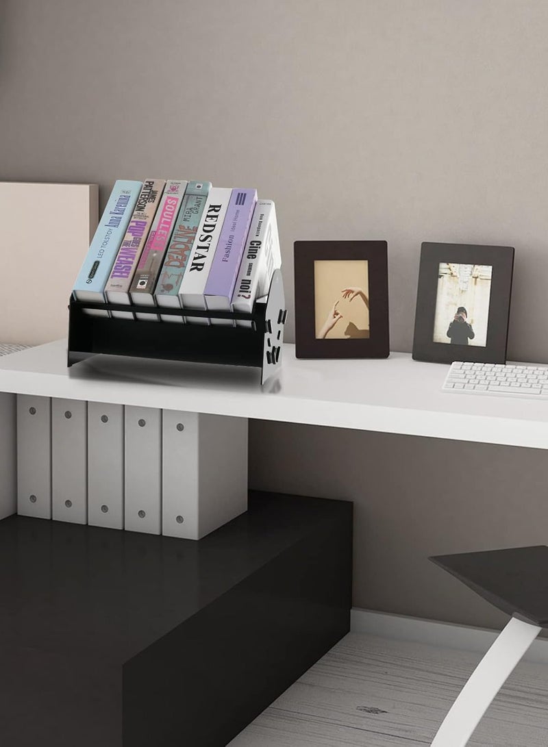 تي بي جي بي حامل تسجيلات الفينيل، حامل ألبومات لتخزين 80-100 ألبوم فينيل، رف تخزين طاولة أكريليك للأقراص المدمجة، الألبومات، سجلات الفينيل، الكتب، المجلات، الملفات (أسود) - Image 4