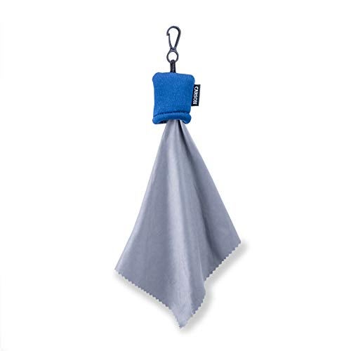 Carson Stuff-It Microfiber Lens Cloth Cleaning System for Eyeglasses, Smartphones, Tablets, Optics Lenses, Cameras and More, 6.25'' x 6.25'' - Blue (SN-40BUAM) - Image 1
