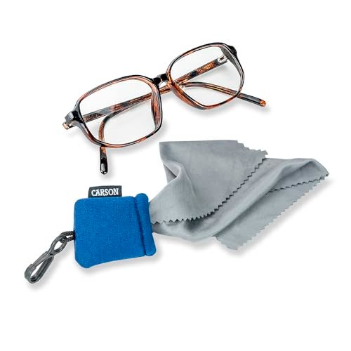 Carson Stuff-It Microfiber Lens Cloth Cleaning System for Eyeglasses, Smartphones, Tablets, Optics Lenses, Cameras and More, 6.25'' x 6.25'' - Blue (SN-40BUAM) - Image 5
