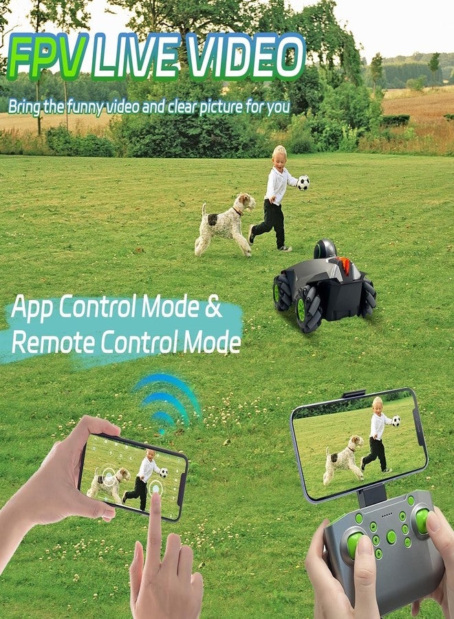 سيارة جيجمارت للتحكم عن بعد مزودة بكاميرا عالية الدقة 1080P بتقنية 5G FPV، سيارة عالية السرعة تعمل بالتحكم عن بعد مع بطاريتين، تحكم بالإيماءات، سيارة تحكم عن بعد للطرق الوعرة للأولاد والبنات - Image 4