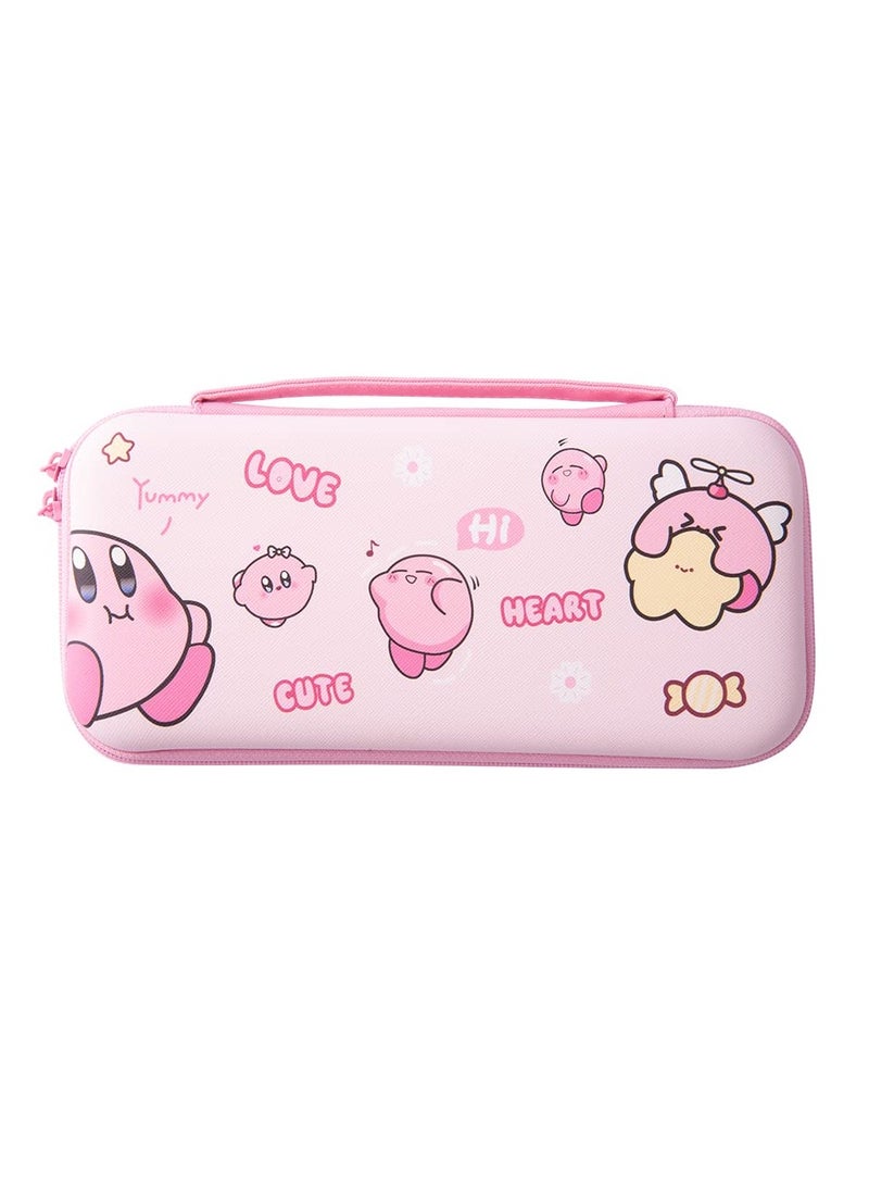 عام حقيبة حمل لطيفة لمفتاح نينتندو سويتش سويتش أوليد، حقيبة حمل محمولة ذات غلاف صلب من كاواي للسفر مع 12 فتحة لبطاقات الألعاب - Image 1