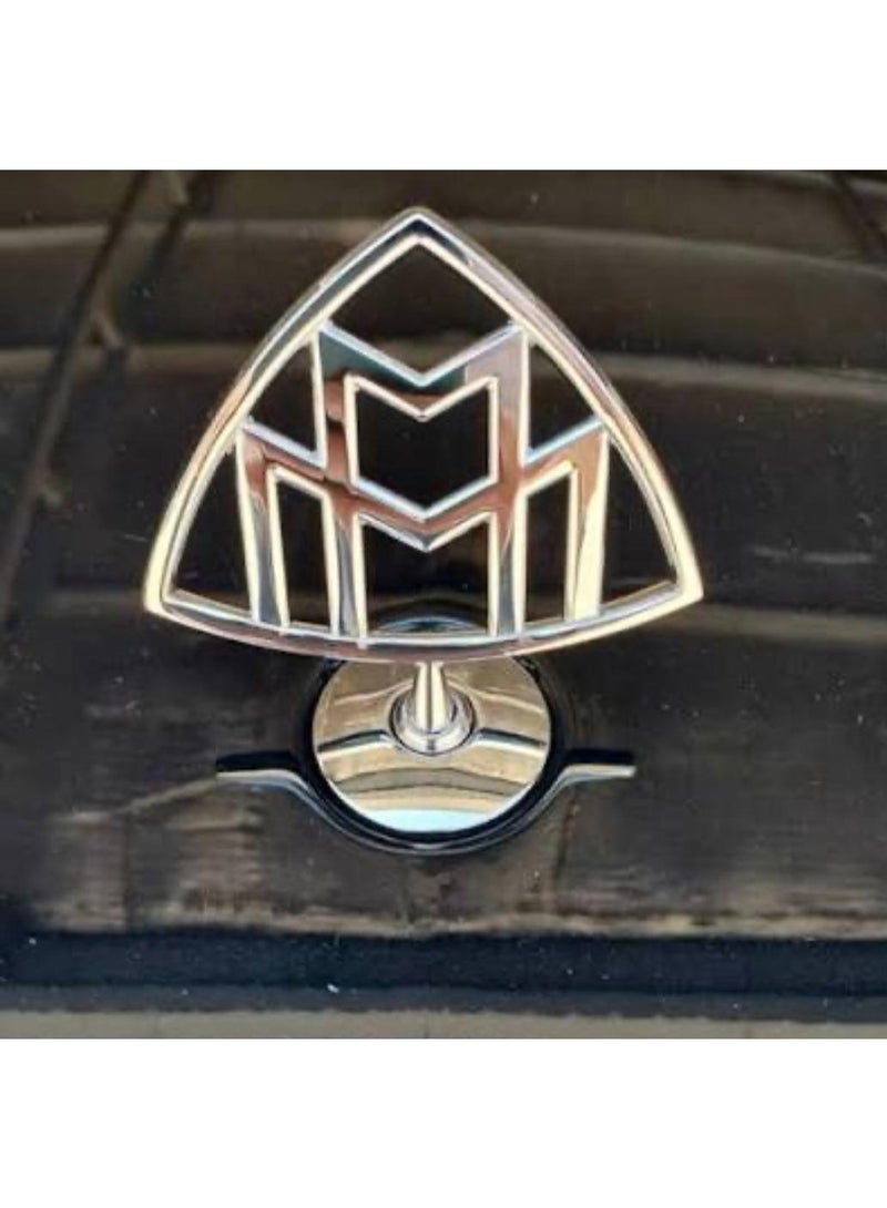 Mercedes-Benz Maybach Hood Emblem Ornament Badge Standing Star Edition Vehicle Hood Star Emblem for Mercedes Benz Front Hood Metal 3D Logo for Benz (Silver) - Image 5