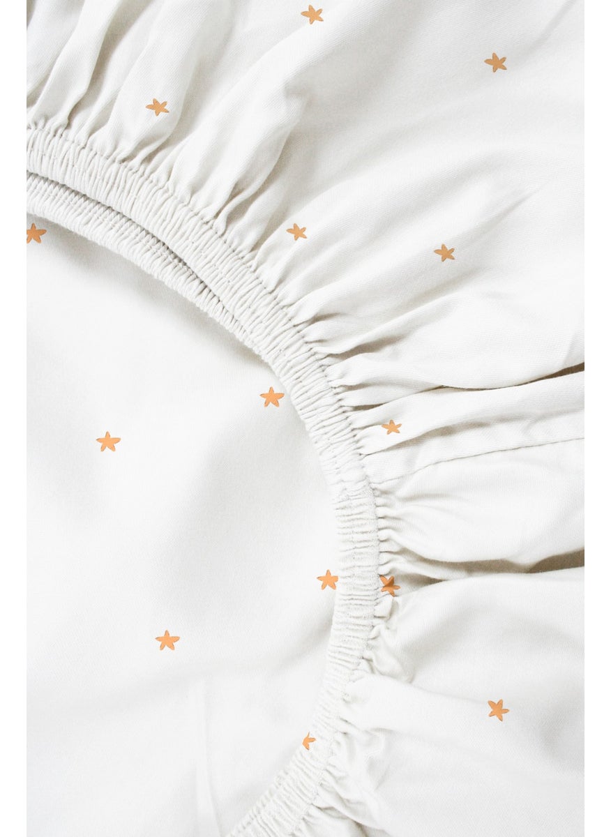 Casadora Baby Stars 100% Cotton Satin Elastic Baby/Child Sheet - 100 x 200 cm  - Image 3