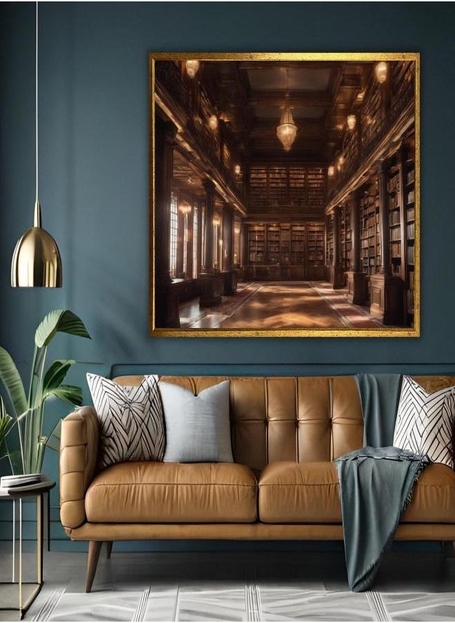Generic - Library Canvas Wall Art, Vintage Reading Room Decor, Book Lover Gift, Literary Art, Wall Decor, Office Art - Image 1