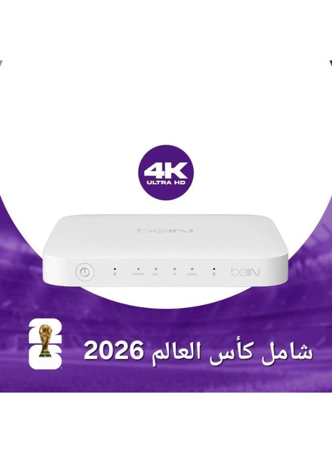 bein Receiver bein TV 4K –World Cup 2026 and Ultimate 3-months subscription - Image 1