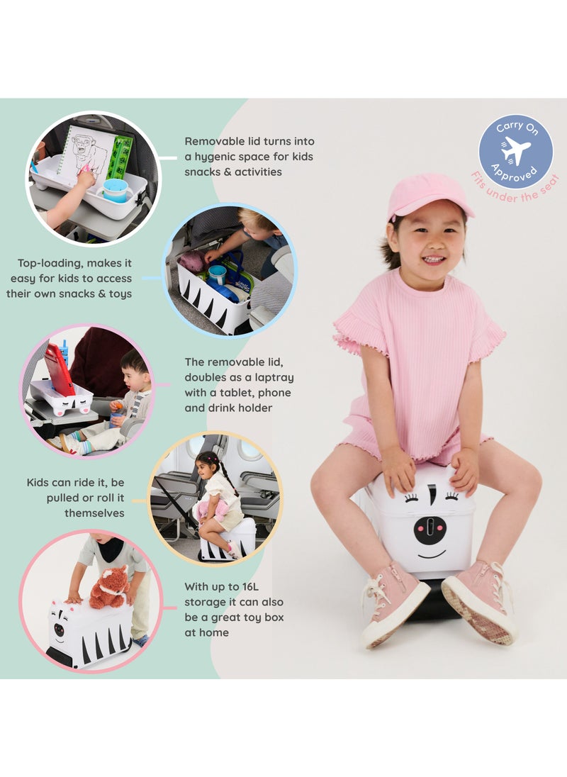 Little Rolla - Little Rolla Ride- On Suitcase Zebra - Image 1