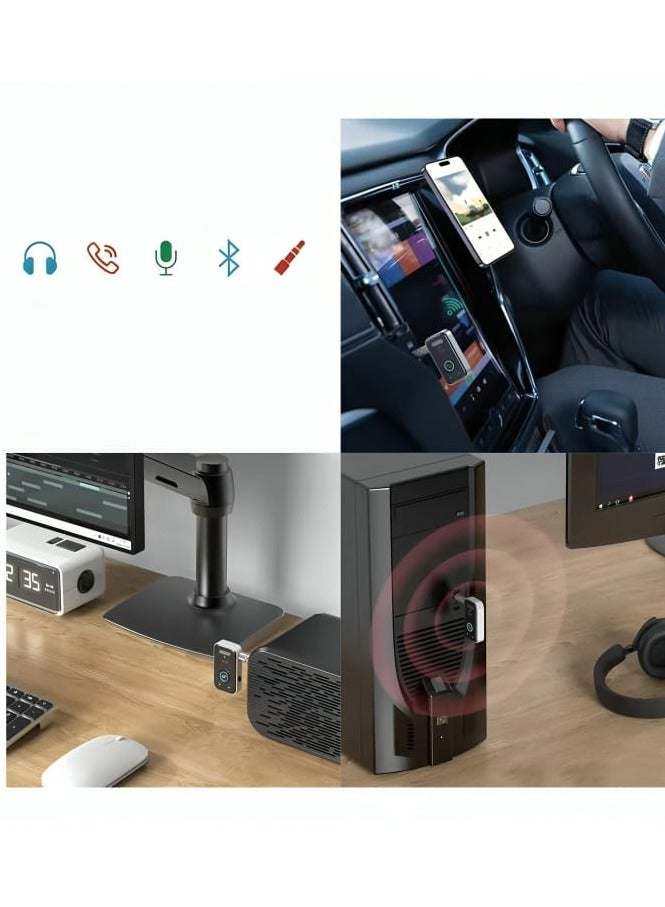 GO-DES Go Des GD-BT206 Wireless Audio Receiver Bluetooth 5.3 Adapter with Aux Input and Type-c Port - Image 3