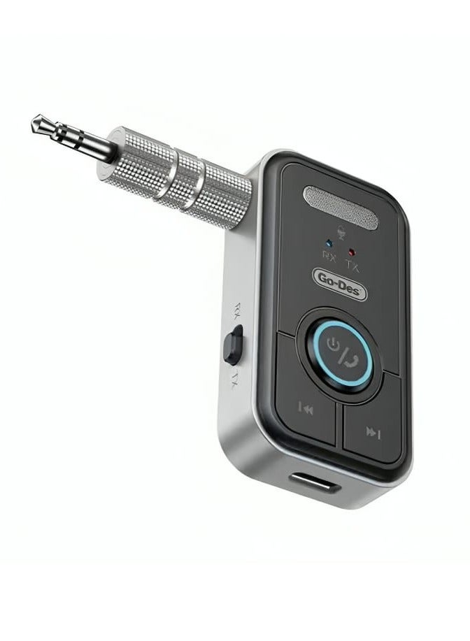 GO-DES Go Des GD-BT206 Wireless Audio Receiver Bluetooth 5.3 Adapter with Aux Input and Type-c Port - Image 2