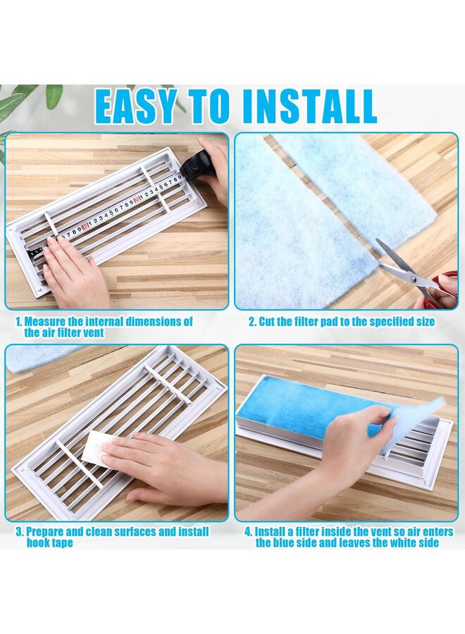 Reusable Air Filter Washable Replacement AC Filter Polyester Conditioning Ventilation System, Compatible with Most Air Conditioning Furnace HVAC Vents (12 Inches x 10 Ft) - Image 2