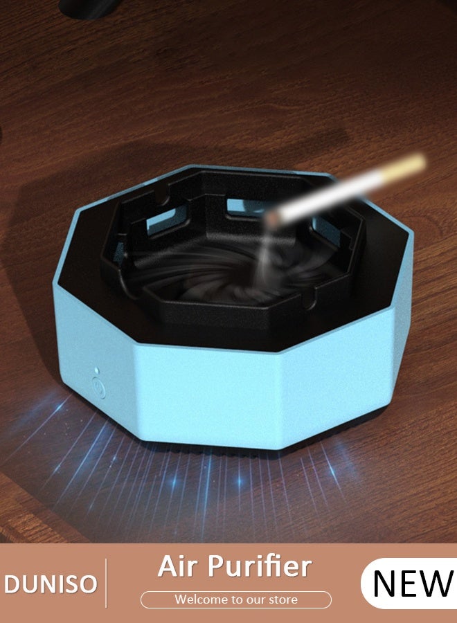 DUNISO منفضة سجائر ذاتية الإطفاء 2 في 1 مع منفضة سجائر إلكترونية متعددة الوظائف لتنقية الهواء مع فلتر للديكور الداخلي والمنزل والمكتب في الهواء الطلق - Image 1