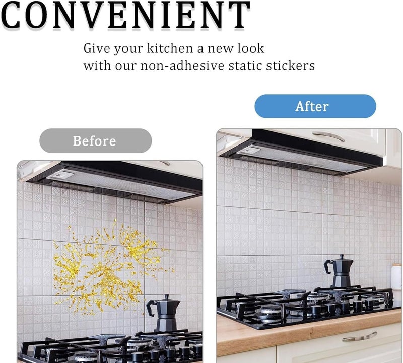 KAPIX Kitchen Backsplash Wall Protector, Transparent Self-Adhesive Sticker| Heat Resistant, Waterproof Cupboard Sticker for Home-Kitchen Furniture, Oil Proof Clear-Protective Sheet (61 x 400 cm) - Image 5