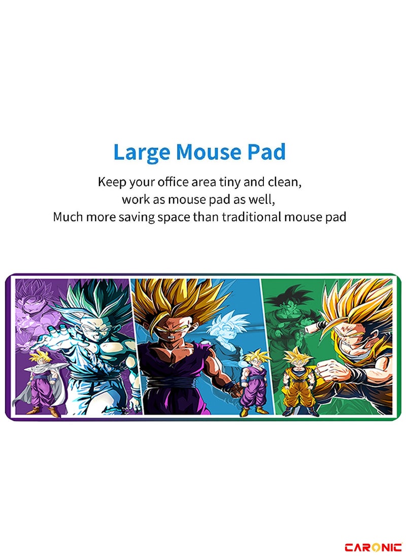 Large Gaming Mouse Pad with Superior Micro Weave Cloth Extended Desk Mousepad with Stitched Edges Non-Slip Base Water Resist Keyboard Pad For Gamer And Office Home DBZ 420