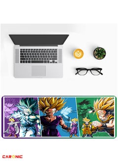 CARONIC Large Gaming Mouse Pad with Superior Micro Weave Cloth Extended Desk Mousepad with Stitched Edges Non-Slip Base Water Resist Keyboard Pad For Gamer And Office Home DBZ 420  - Image 4