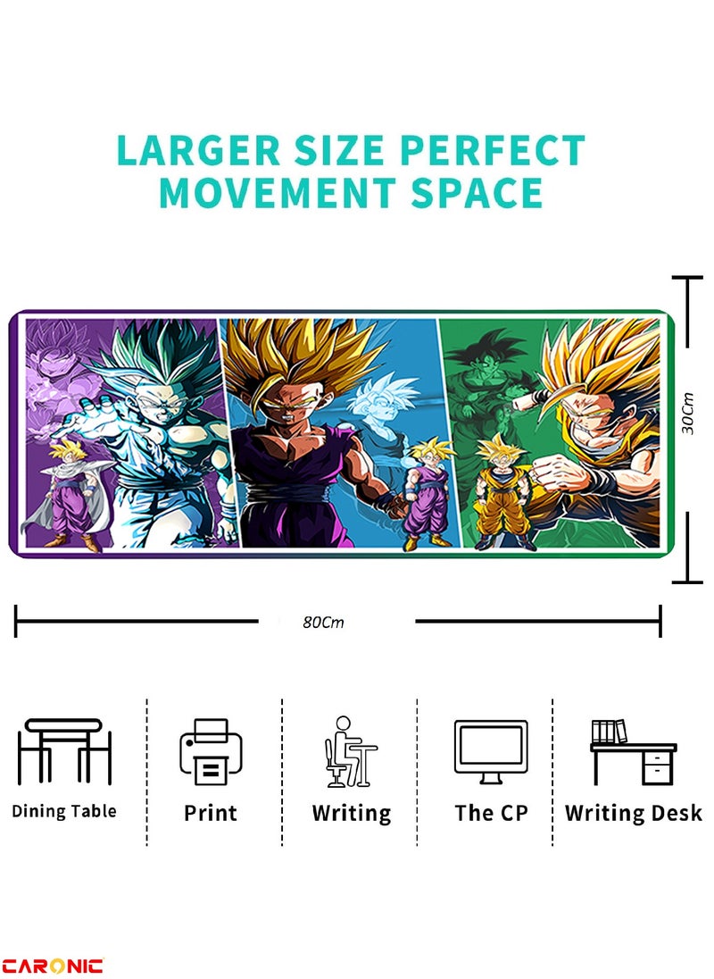 Large Gaming Mouse Pad with Superior Micro Weave Cloth Extended Desk Mousepad with Stitched Edges Non-Slip Base Water Resist Keyboard Pad For Gamer And Office Home DBZ 420