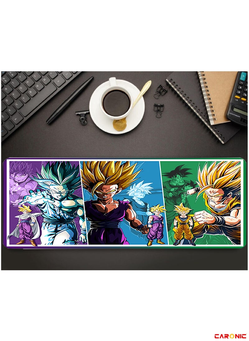 Large Gaming Mouse Pad with Superior Micro Weave Cloth Extended Desk Mousepad with Stitched Edges Non-Slip Base Water Resist Keyboard Pad For Gamer And Office Home DBZ 420