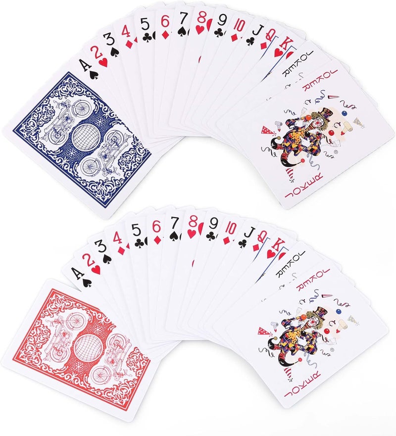 LotFancy Playing Cards, 2 Pack, Decks of Cards, Poker Size Standard Index, for Blackjack, Euchre, Canasta Card Game, Casino Grade Poker Cards, Blue and Red - Image 2