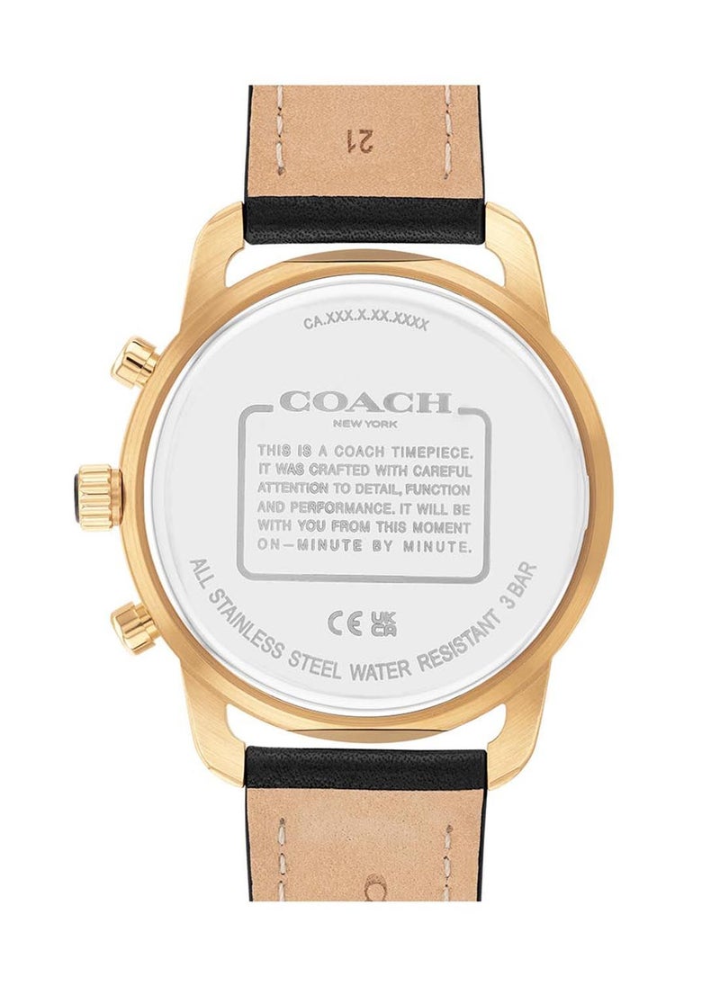 COACH - ساعة كروزر للرجال مصنوعة من الجلد - 14602611 - Image 1