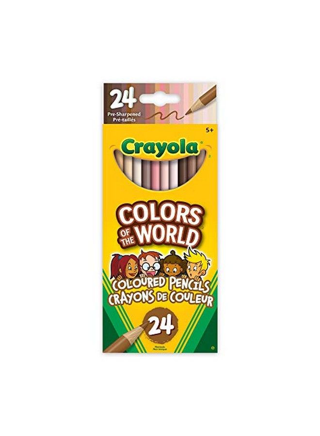 Crayola Colours Of The World Colouring Pencils Assorted Colours (Pack Of 24) ; Colours That Represent Skin Tones From Around The World ; Ideal For Kids Aged 3+ - Image 1