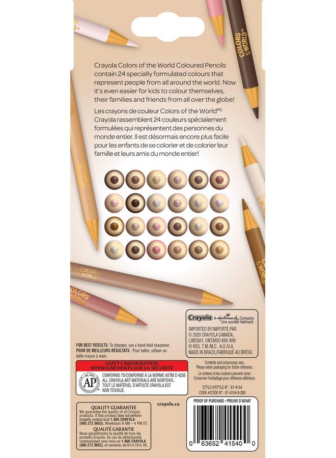 Crayola Colours Of The World Colouring Pencils Assorted Colours (Pack Of 24) ; Colours That Represent Skin Tones From Around The World ; Ideal For Kids Aged 3+ - Image 4