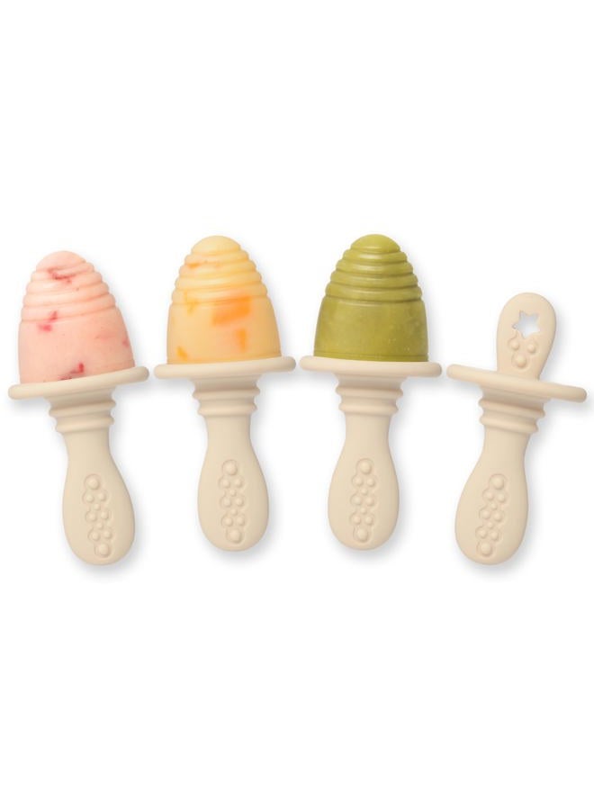 PrimaStella Silicone Petite Pops - Baby Popsicle Mold - BPA Free - Dishwasher Safe - 4 months+ (Oat Teether Pops) - Image 1