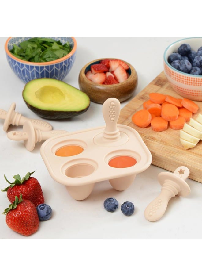 PrimaStella Silicone Petite Pops - Baby Popsicle Mold - BPA Free - Dishwasher Safe - 4 months+ (Oat Teether Pops) - Image 4