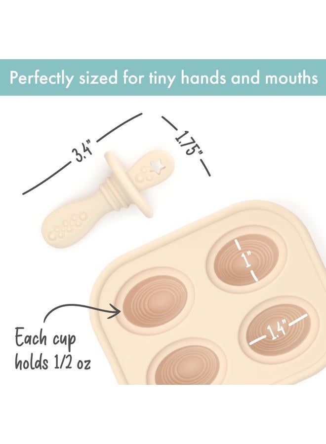 PrimaStella Silicone Petite Pops - Baby Popsicle Mold - BPA Free - Dishwasher Safe - 4 months+ (Oat Teether Pops) - Image 5