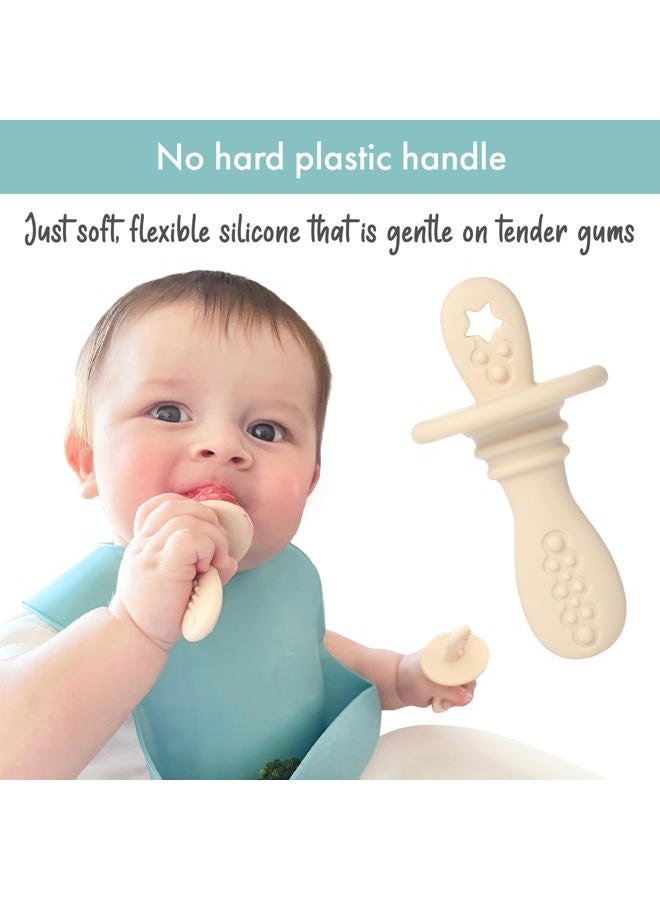PrimaStella Silicone Petite Pops - Baby Popsicle Mold - BPA Free - Dishwasher Safe - 4 months+ (Oat Teether Pops) - Image 3