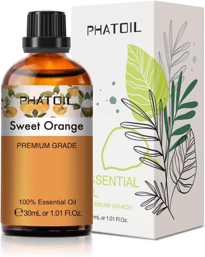 PHATOIL 30ML Sweet Orange Essential Oil, for Aromatherapy Diffusers, Humidifiers, Great for DIY Candle and Soap Making - Image 1