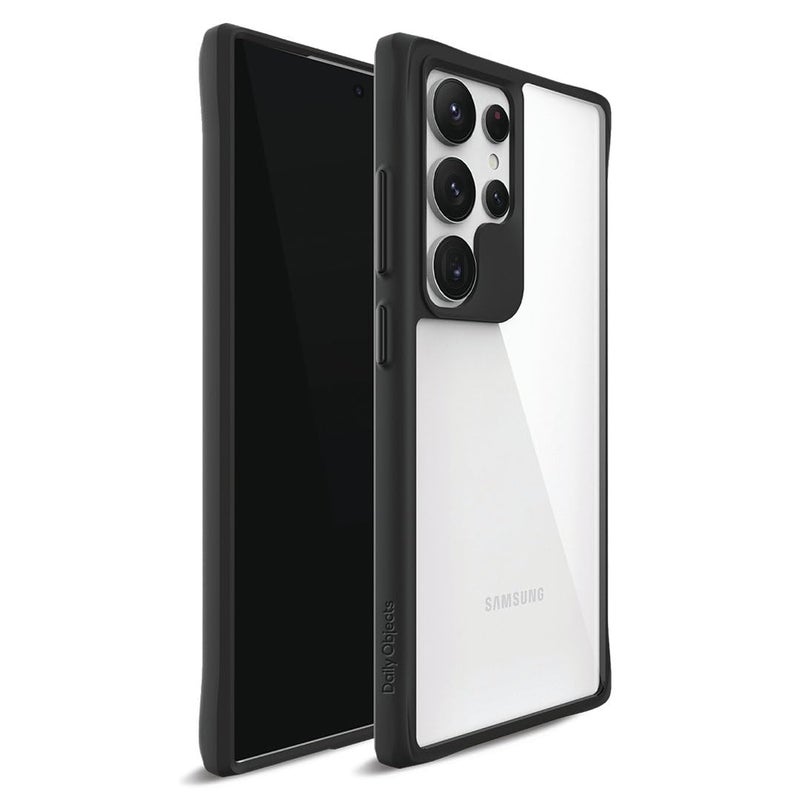 Daily Objects Case for Samsung Galaxy S24 Ultra, Drop Protection Polycarbonate Black Hybrid Slim Shockproof Back Cover - Image 1