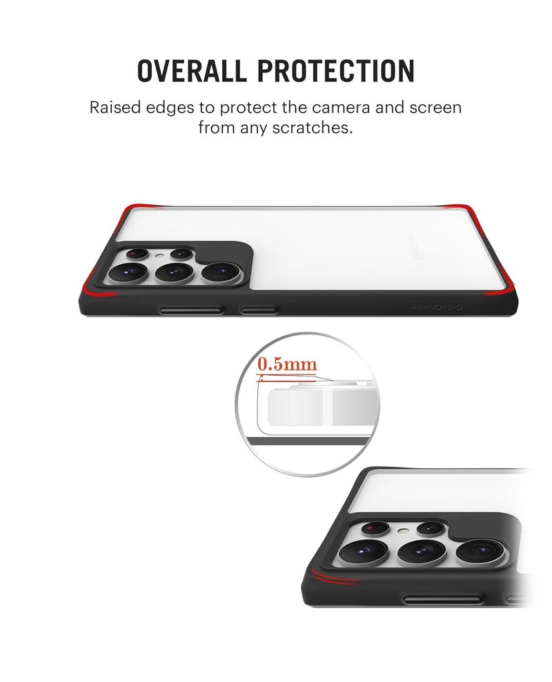 Daily Objects Case for Samsung Galaxy S24 Ultra, Drop Protection Polycarbonate Black Hybrid Slim Shockproof Back Cover - Image 4