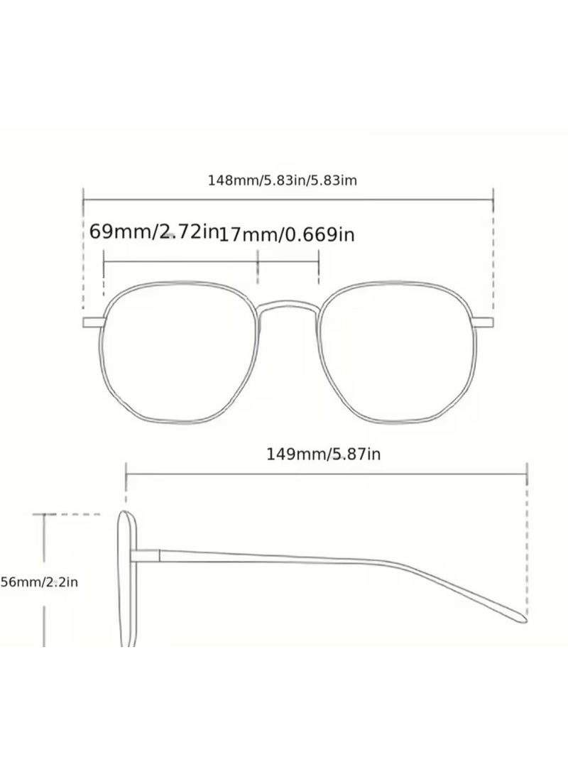QUALITY Pair of Oversized Double-bridge Semi-rimmed Vintage Fashion Glasses, Suitable for Daily Gatherings - Image 4