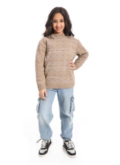 Caesar Girls wool pullover with multi design  - Image 1