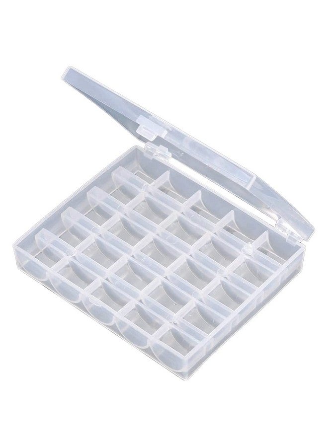 Syga Plastic White Transparent 25 Grid Storage Box with Bobbins - Image 1