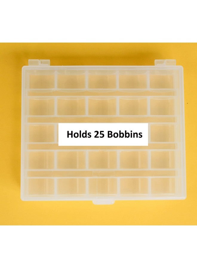 Syga Plastic White Transparent 25 Grid Storage Box with Bobbins - Image 4