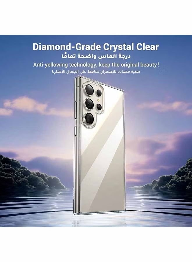 Samsung Galaxy S24 Ultra Case Cover 6.8 Inch, Effectively Delays Yellowing Case, Shockproof Bumper Protective Phone Cover, Full Coverage Drop Protection Case, Anti-Scratch Back Cover Clear - Image 2