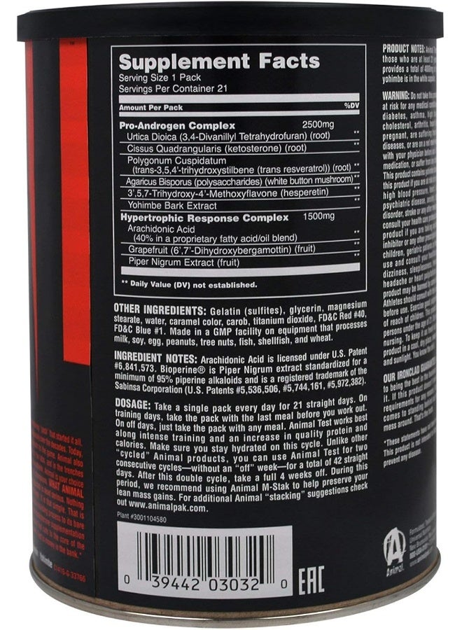 GNC Universal Nutrition Animal Test 21 Paks - Image 2