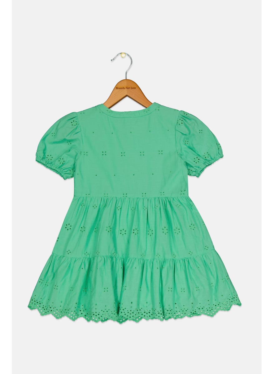 GAP Toddlers Girl Embroidered Pull Over Dress, Light Green  - Image 2