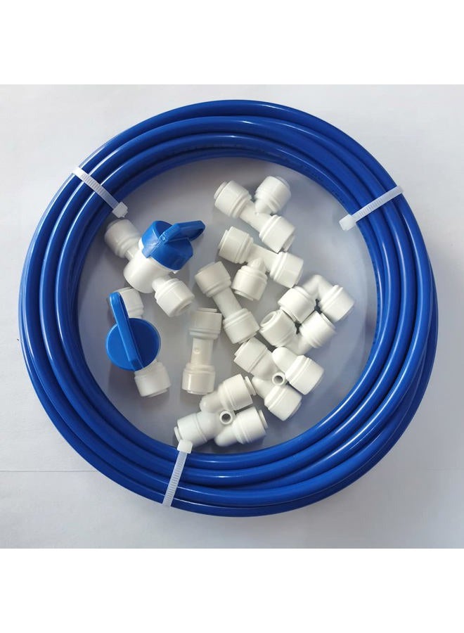 Malida 1/4 inch O.D. Length 32.8ft(10 meters) RO Water Tubing, Hose Pipe for RO Water purifiers System,+ 1/4 O.D quick connector 10pcs - Image 2