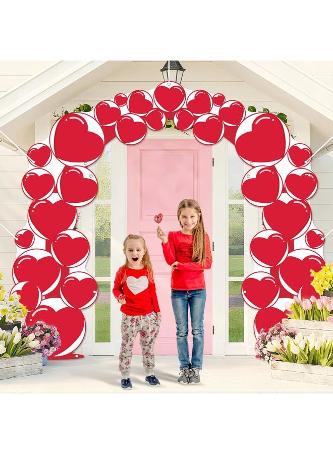 Wiooffen 3Pcs Valentine's Day Door Banner Decoration Love Heart Banner Decoration Happy Valentine's Day Hanging Welcome Sign Valentine Door Cover Porch Sign for Home Party School Office Indoor Outdoor Decor - Image 1