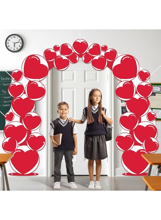 Wiooffen 3Pcs Valentine's Day Door Banner Decoration Love Heart Banner Decoration Happy Valentine's Day Hanging Welcome Sign Valentine Door Cover Porch Sign for Home Party School Office Indoor Outdoor Decor - Image 5