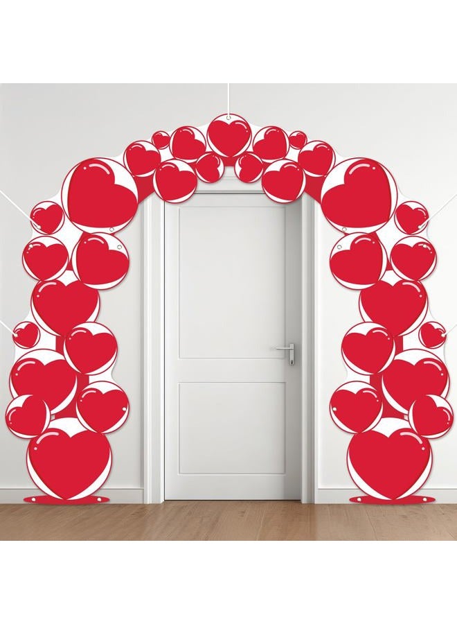 Wiooffen 3Pcs Valentine's Day Door Banner Decoration Love Heart Banner Decoration Happy Valentine's Day Hanging Welcome Sign Valentine Door Cover Porch Sign for Home Party School Office Indoor Outdoor Decor - Image 4